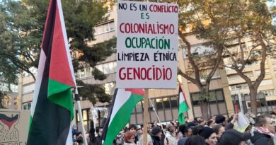 Solidaridad con Palestina en Barcelona.